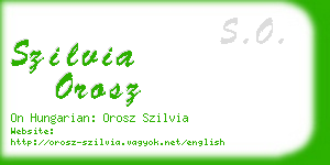 szilvia orosz business card